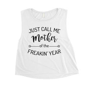 Mother Of The Year Womens Cute Crop Tank Top Best Mom Gift Ideas