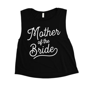 Mother Of Bride Womens Cute Bridal Shower Crop Tank Top For Mom