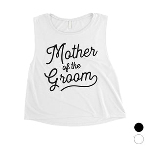 Mother Of Groom Womens Bachelorette Party Mom-In-Law Crop Tank Top