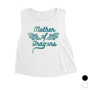 Mother Of Dragons Womens Mothers Day Crop Tank Top Best Mom Gifts