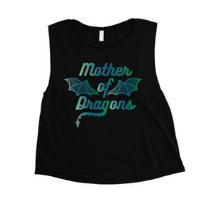 Mother Of Dragons Womens Mothers Day Crop Tank Top Best Mom Gifts