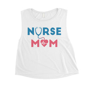 Nurse Mom Womens Workout Crop Tank Top Mother's Day Gift Ideas