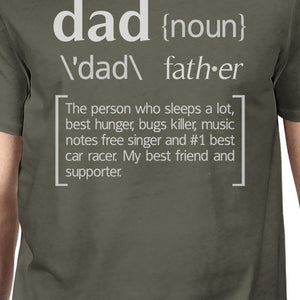 Dad Noun Mens Dark Grey Round Tee Fathers Day T-shirt Unique Design - 365INLOVE