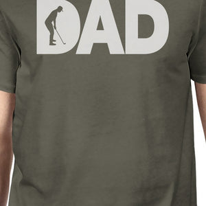 Dad Golf Mens Dark Grey Round Neck Tee Fathers Day Gifts For Dad - 365INLOVE