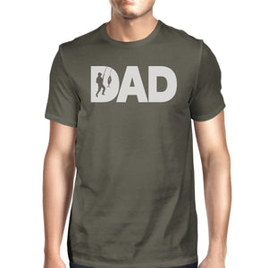 Dad Fish Mens Dark Grey Unique Design T-Shirt Gifts For Fishing Dad - 365INLOVE