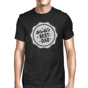 World's Best Dad Mens Black Graphic T-Shirt Gift For Fathers Day - 365INLOVE