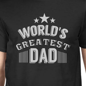 Worlds Greatest Dad Mens Black Graphic T-Shirt Gift For Fathers Day - 365INLOVE