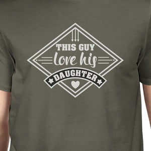 This Guy Love His Daughter Mens Dark Gray Tee Perfect New Dad Gifts - 365INLOVE