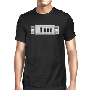 #1 Dad Mens Black Vintage Graphic Tee Funny Gifts For Fathers Day - 365INLOVE