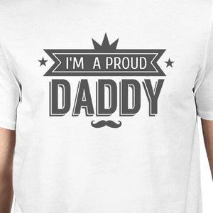 I'm A Proud Daddy Mens White Vintage Design Graphic T-Shirt For Men - 365INLOVE