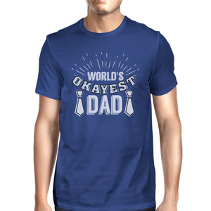 Worlds Okayest Dad Mens Vintage T-Shirt Fathers Day Gift For Him - 365INLOVE