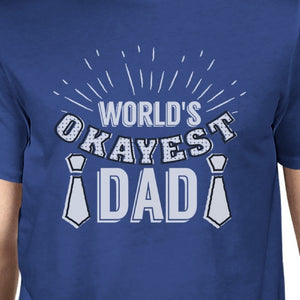 Worlds Okayest Dad Mens Vintage T-Shirt Fathers Day Gift For Him - 365INLOVE