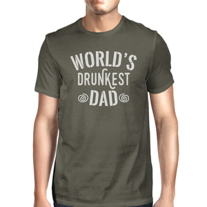 World's Drunkest Dad Mens Dark Gray Short Sleeve Shirt Unique Gifts - 365INLOVE