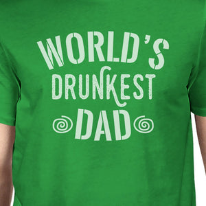 World's Drunkest Dad Men's Green Funny Design Tee For Fathers Day - 365INLOVE