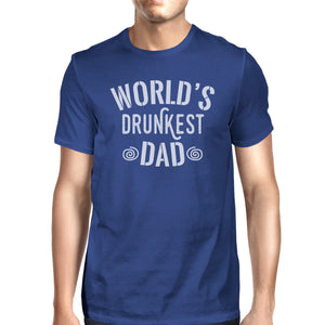 World's Drunkest Dad Men's Blue Unique Design Tee Gifts For Dad - 365INLOVE