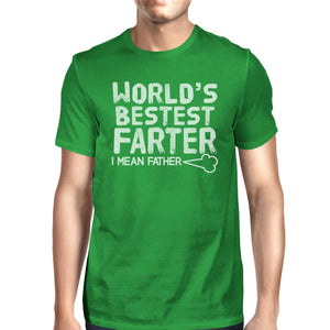 World's Bestest Farter Mens Green Round Neck T-Shirt Humorous Gifts - 365INLOVE