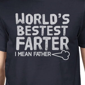 World's Bestest Farter Men's Navy Funny Fathers Day Gift T-Shirt - 365INLOVE