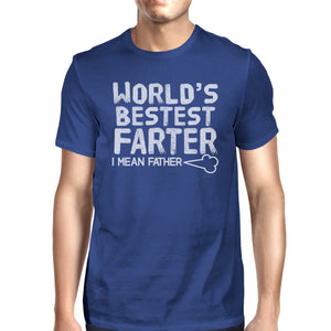 World's Bestest Farter Men's Blue Unique Design Graphic T-Shirt - 365INLOVE