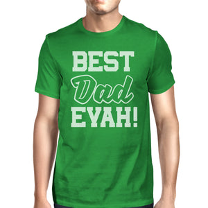 Best Dad Ever Men's Green Short Sleeve Cotton Top Best Dad Gifts - 365INLOVE