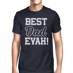 Best Dad Evah Men's Navy Short Sleeve Shirt Humorous Gifts For Him - 365INLOVE