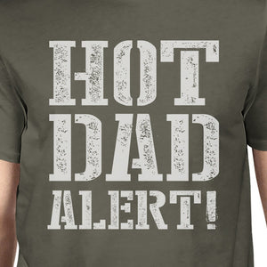 Hot Dad Alert Men's Dark Gray Round Neck T Shirt For Fathers Day - 365INLOVE