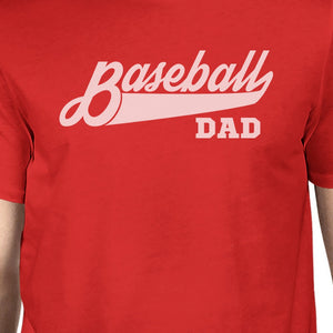 Baseball Dad Men's Red Unique Design T Shirt For Dad Birthday Gifts - 365INLOVE