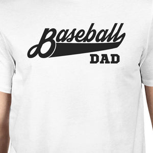 Baseball Dad Men's White Graphic T-Shirt Dad Gifts From Daughter - 365INLOVE