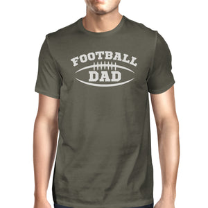 Football Dad Mens Dark Gray Cotton Graphic T-Shirt Unique Dad Gifts - 365INLOVE