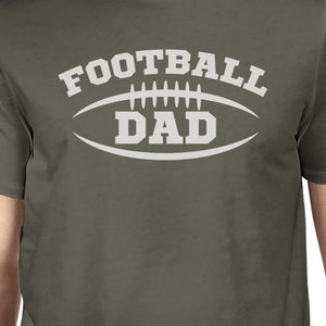 Football Dad Mens Dark Gray Cotton Graphic T-Shirt Unique Dad Gifts - 365INLOVE