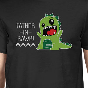 Father-In-Rawr Men's Black T-Shirt Funny Gifts For Father in Law - 365INLOVE