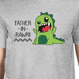 Father-In-Rawr Cotton Grey Funny Design T Shirt For Father In Law - 365INLOVE