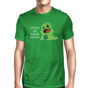 Father-In-Rawr Men's Green Short Sleeve Graphic Design Top For Dad - 365INLOVE