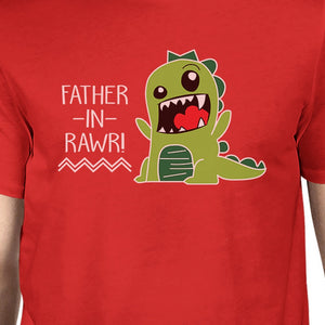 Father-In-Rawr Funny T-Shirt Gifts For Dad Men's Graphic Tee Cotton - 365INLOVE