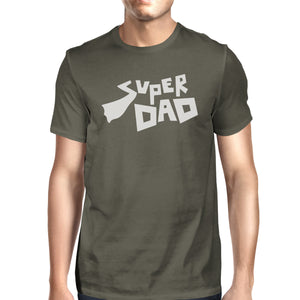 Super Dad Tee Dark Gray T-Shirt For Men Funny Design Top For Dad - 365INLOVE