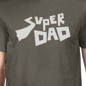 Super Dad Tee Dark Gray T-Shirt For Men Funny Design Top For Dad - 365INLOVE