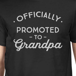 Officially Promoted To Grandpa Mens Black Shirt