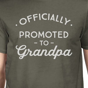 Officially Promoted To Grandpa Mens Dark Grey Shirt