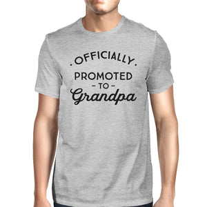 Officially Promoted To Grandpa Mens Grey Shirt