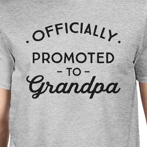 Officially Promoted To Grandpa Mens Grey Shirt