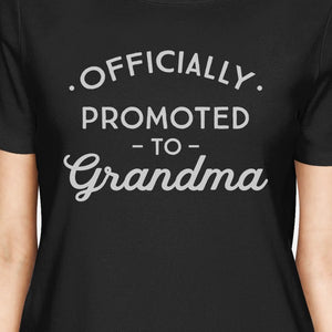 Officially Promoted To Grandma Womens Black Shirt