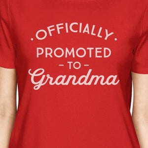 Officially Promoted To Grandma Womens Red Shirt
