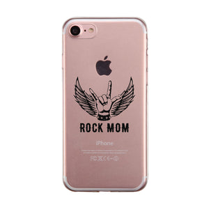 Rock Mom Phone Case Best Mother's Day Gift Phone Cover Transparent
