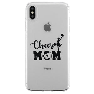 Cheer Mom Transparent Phone Case Cute Mom Birthday Christmas Gift