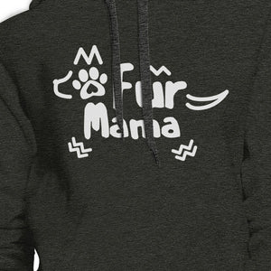 Fur Mama Dark Gray Unisex Hoodie Creative Gift Idea For Mothers Day - 365INLOVE