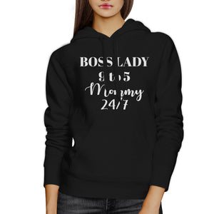 Boss Lady Mommy Black Unisex Witty Hoodie Humorous Gift For Her - 365INLOVE