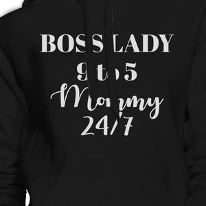 Boss Lady Mommy Black Unisex Witty Hoodie Humorous Gift For Her - 365INLOVE