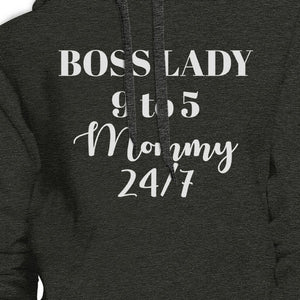 Boss Lady Mommy Dark Gray Unisex Graphic Hoodie Gift For Bossy Moms - 365INLOVE