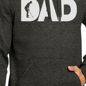 Dad Golf Gray Unisex Pullover Hoodie Fleece Golf Dads Gift Ideas - 365INLOVE