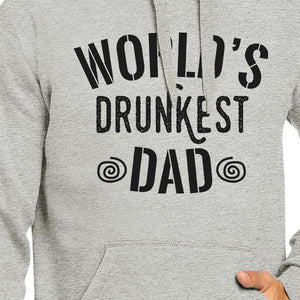 World's Drunkest Dad Unisex Grey Hoodie Humorous Gifts For Dad - 365INLOVE