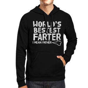 World's Bestest Farter Unisex Black Hoodie Funny Gifts For Dad - 365INLOVE